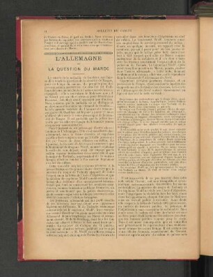 L'Allemagne Et La Question Du Maroc.