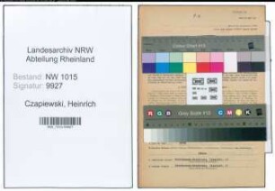 Entnazifizierung Heinrich Czapiewski , geb. 07.08.1895 (Verwaltungsangestellter)