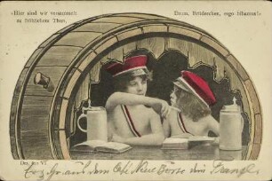 Hier sind wir versammelt zu fröhlichem Thun, Drum, Brüderchen, ergo bibamus!