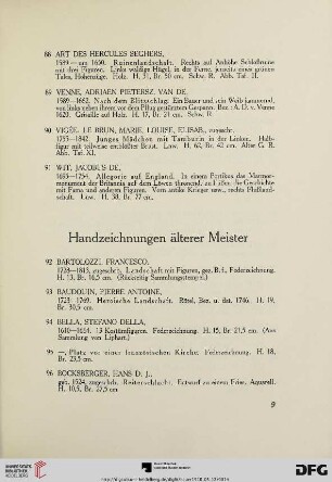 Handzeichnungen älterer Meister (Nr. 92-128)
