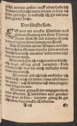 Das fünffte Lied. ||