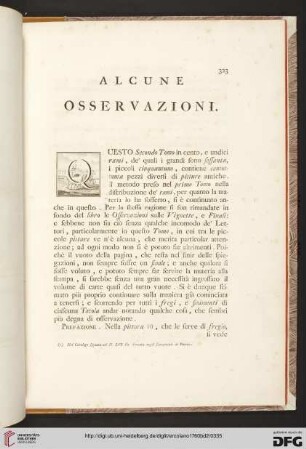 Alcune osservazioni