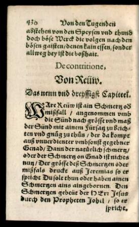 De contritione, Von Reüw. Das neun und dreyssigst Capittel.