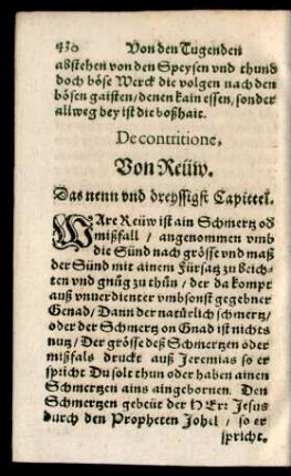 De contritione, Von Reüw. Das neun und dreyssigst Capittel.
