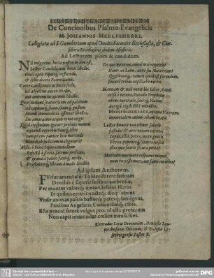 De Concionibus Psalmo-Evangelicis