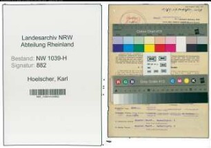 Entnazifizierung Karl Hoelscher , geb. 22.07.1904 (Referent)