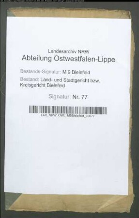 Bullendieck, Christian Ernst, Schneidermeister, Bielefeld. Grünen, Marie Charlotte geb. Wittlands, Bielefeld