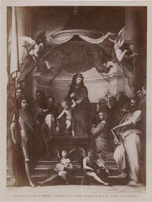 Fra Bartolommeo: Thronende Maria mit dem Kind und Heiligen, Galleria Palatina, Palazzo Pitti, Florenz