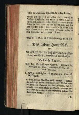 Das andere Hauptstueck oder der andere Artikel des christlichen Glaubens von Christo, dem Erloeser der Menschen