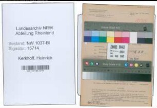 Entnazifizierung Heinrich Kerkhoff , geb. 01.09.1894 (Stadtsekretaer)