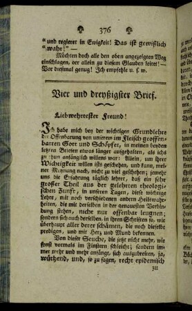 Vier und dreyßigster Brief.