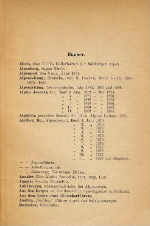 Verzeichniss der Bibliothek der Alpenvereins-Section München : Anerkannter Verein. Dezember 1884
