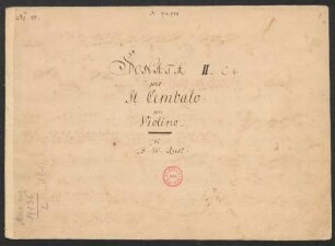 Sonaten; cemb, vl; C-Dur; CzaR 28