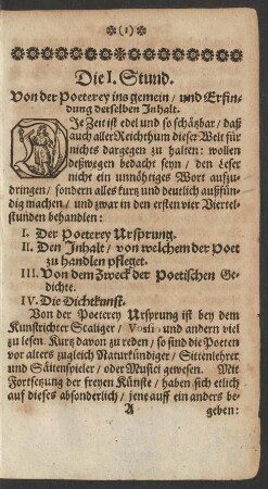[I. Der Poeterey Urspung.]