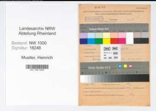 Entnazifizierung Heinrich Mueller, geb. 22.04.1901 (Fuhrunternehmer)
