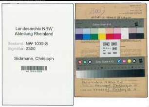 Entnazifizierung Christoph Sickmann , geb. 19.05.1920 (Bote)
