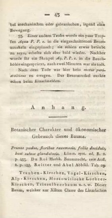 Botanischer Charakter und ökonomischer Gebrauch dieses Baums