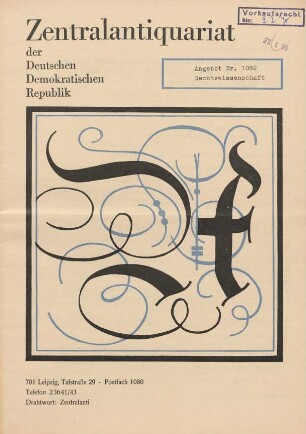 Nr. 1082: Rechtswissenschaft