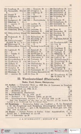 III. Westdeutschland (Rheinlande) (Nr. 389-599a)