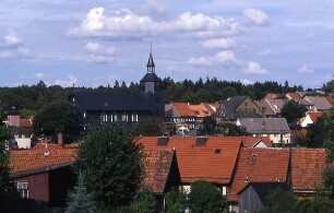 Der Harz - Benneckenstein : Blick auf Benneckenstein. Aufgenommen im Harz ca. 1995