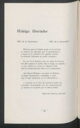 Hidalgo, libertador