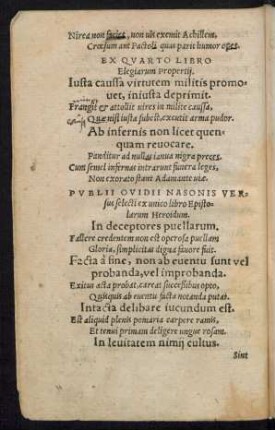 Ex Quarto Libro Elegiarum Propertii.