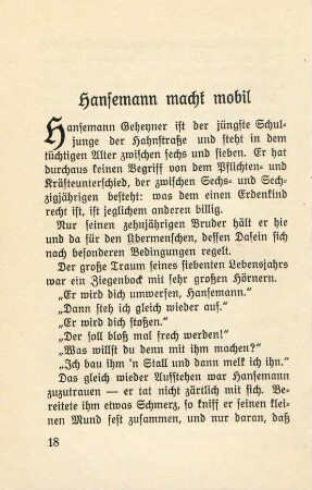 18, Hansemann macht mobil