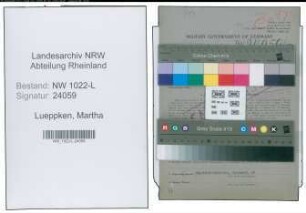Entnazifizierung Martha Lueppken , geb. 07.01.1889 (Schneiderin)