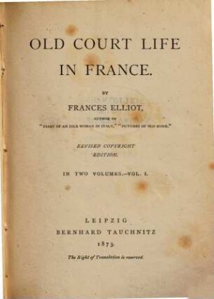 Old Court Life in France, 1