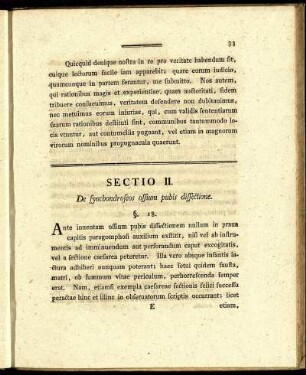 Sectio II. De synchondroseos ossium pubis dissectione.