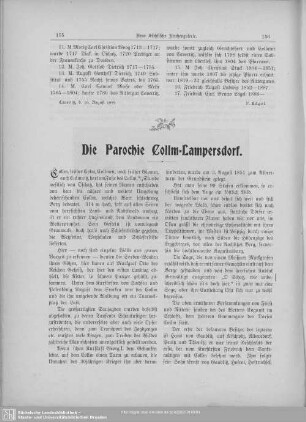 Die Parochie Collm-Lampersdorf