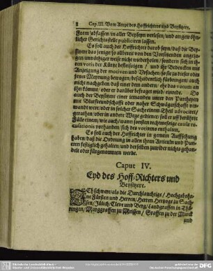 Caput IV. Eyd des Hoff-Richters und Beysitzers