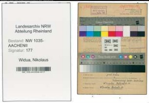 Entnazifizierung Nikolaus Widua , geb. 09.10.1897 (Bergmann)