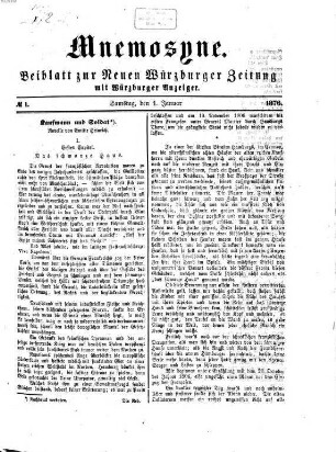 Mnemosyne. 1876