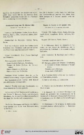 Vorstands-Sitzung vom 30. Oktober 1901 / Séance du Comité du 30 octobre 1901