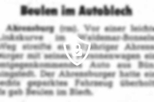 Beulen im Autoblech