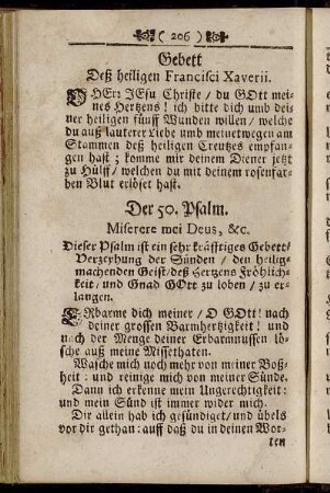 Gebett Deß heiligen Francisci Xaverii