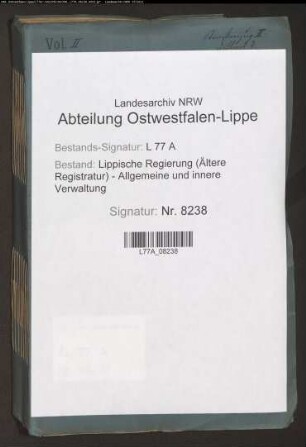 Straßenbau.- Straßenzug II.- Distrikt 2 Schötmar - Retzen, Bd. 2