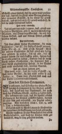 73-77, von den Kirchen-Ceremonien. Wir erkennen, ...