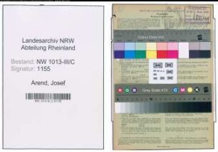 Entnazifizierung Josef Arend , geb. 05.05.1882 (Ingenieur)