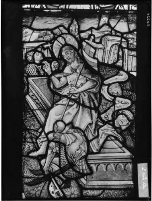 Karlsruhe Schloss - Badisches Landesmuseum Glasmalerei Auferstehung (15. Jahrhundert)