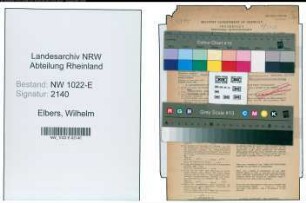 Entnazifizierung Wilhelm Elbers , geb. 12.11.1907 (Regierungsrat)