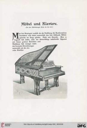 Möbel und Klaviere