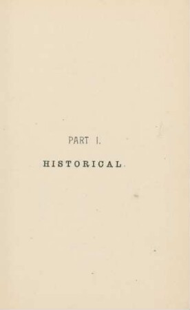 Part I. Historical