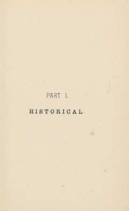 Part I. Historical