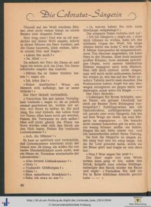 Die Coloratur-Sängerin.