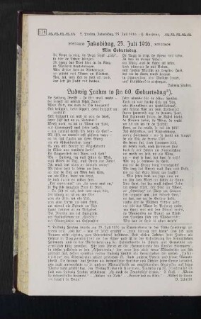 Ludwig Frahm to sin 60. Geburtsdag