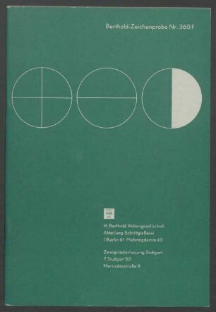 Berthold-Zeichenprobe, Probe Nr. 360 F