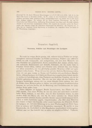Neuntes Capitel. Genossen, Schüler und Nachfolger des Lysippos.