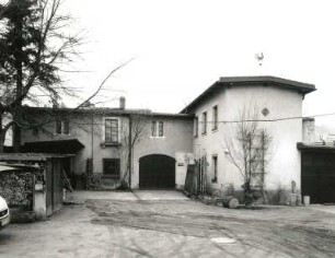 Radebeul, Schuchstraße 6. Villa (1890). Hintergebäude mit Werkstatt